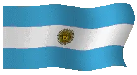Bandera de Argentina flameando